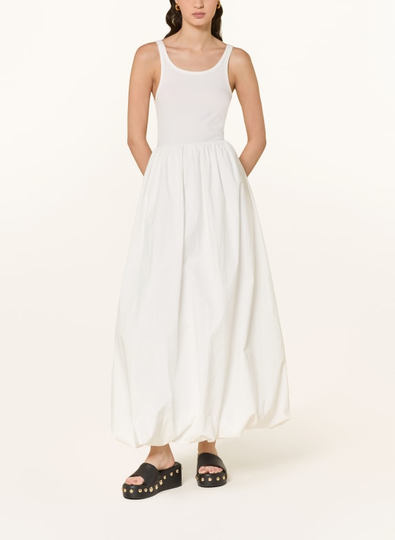 ELEH Šaty z kombinace materiálů KRÉMOVÁ