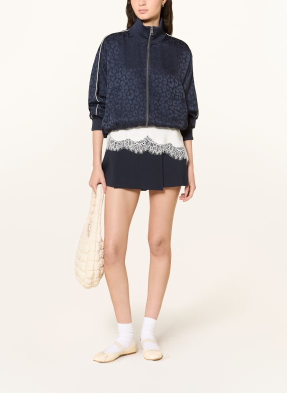 Lala Berlin Blouson en satin THARA BLEU FONCÉ