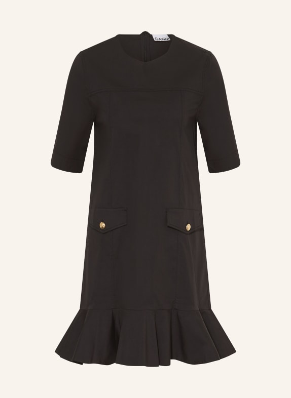 GANNI šaty ČERNÁ