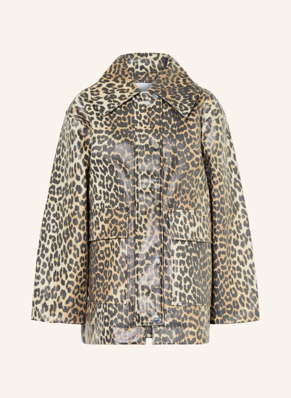 GANNI Jacke BEIGE / DUNKELBRAUN