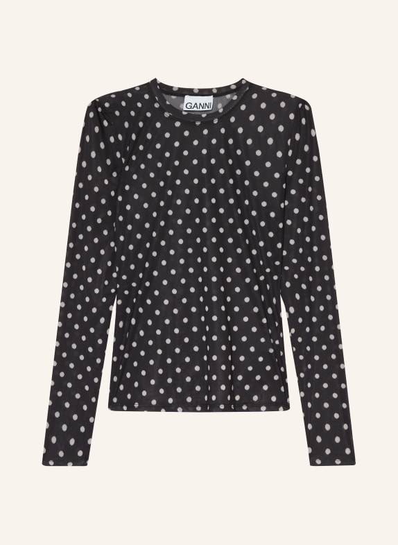 GANNI Dlouhé rukávy ČERNÁ / BÍLÁ