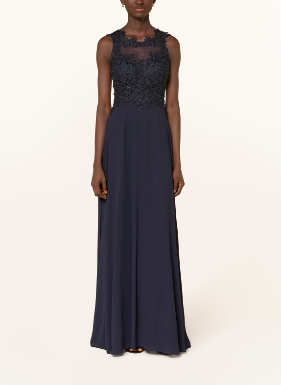 APART Evening gown with lace DARK BLUE