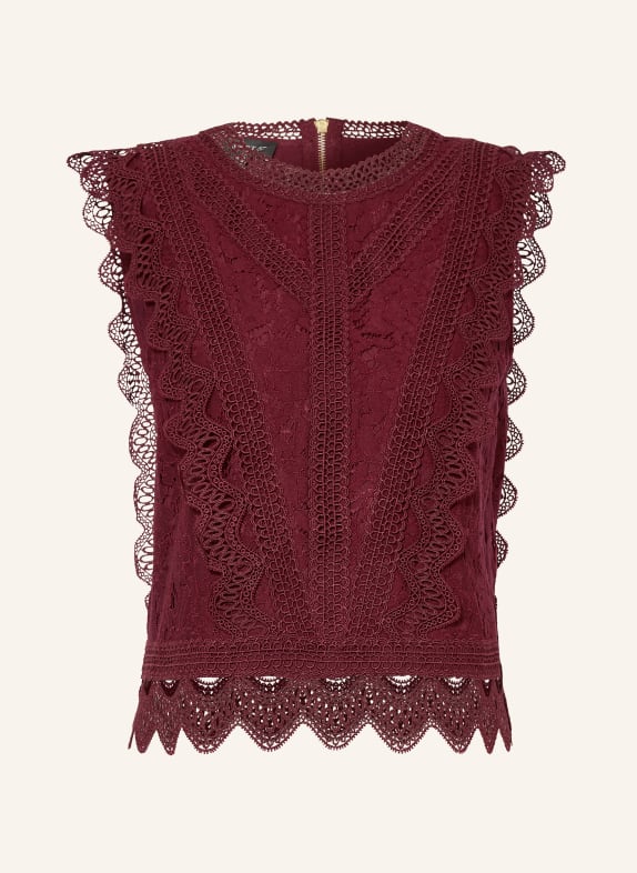 APART haut en dentelle ROUGE FONCÉ