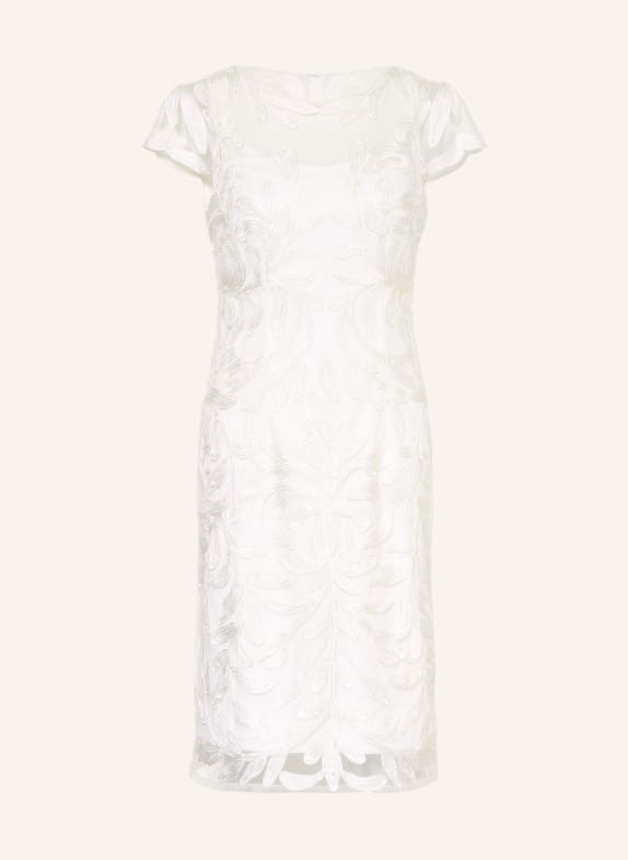 APART Etuikleid mit Mesh WEISS