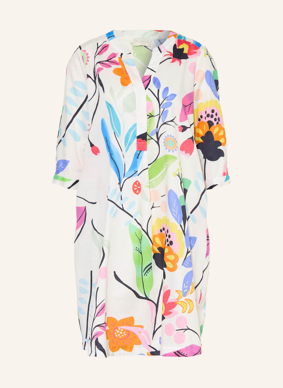 MILANO ITALY Jurk met 3/4-mouwen WIT / ROZE / GROEN