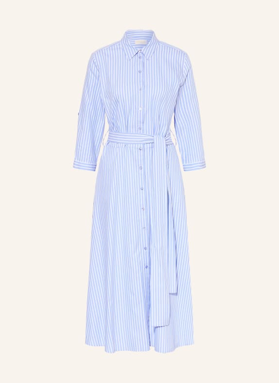MILANO ITALY Overhemdjurk met 3/4-mouwen LICHTBLAUW / WIT
