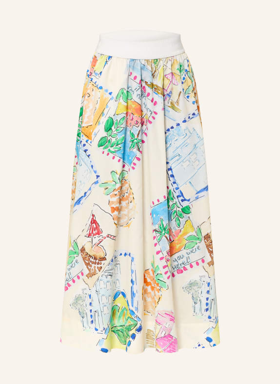 MILANO ITALY jupe CRÈME / ORANGE / BLEU