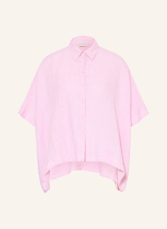 MILANO ITALY Oversized linnen overhemdblouse ROZE