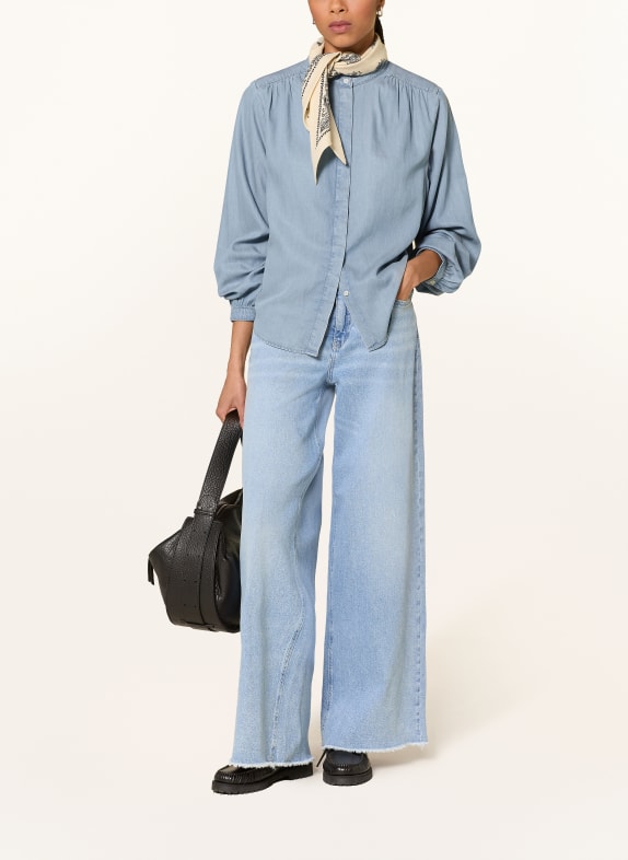 Marc O'Polo Blouse in denimlook LICHTBLAUW