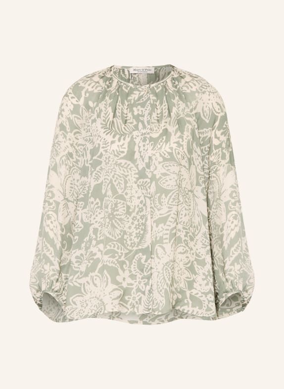 Marc O'Polo Bluse HELLGRÜN / CREME