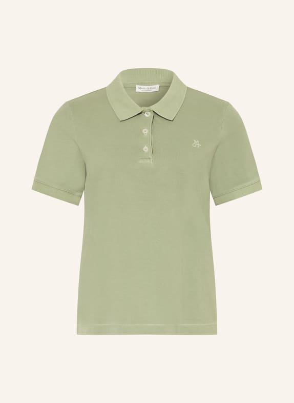 Marc O'Polo Strick-Poloshirt HELLGRÜN