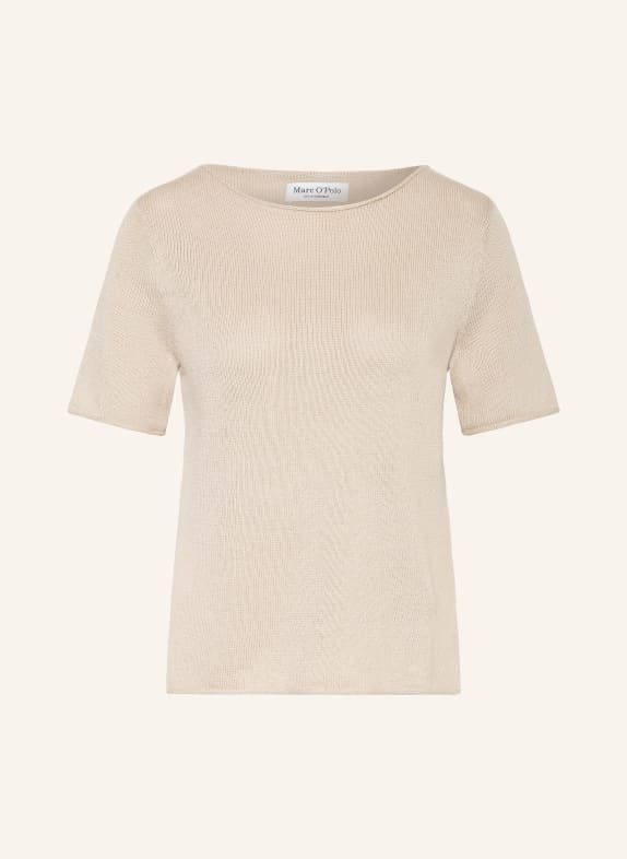 Marc O'Polo T-shirt en maille avec lin BEIGE