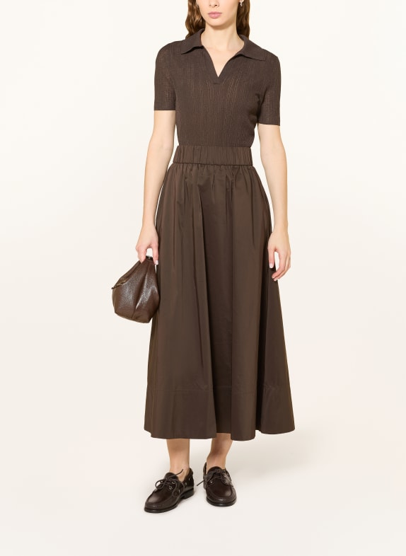 Marc O'Polo Gebreid poloshirt MARRON FONCÉ
