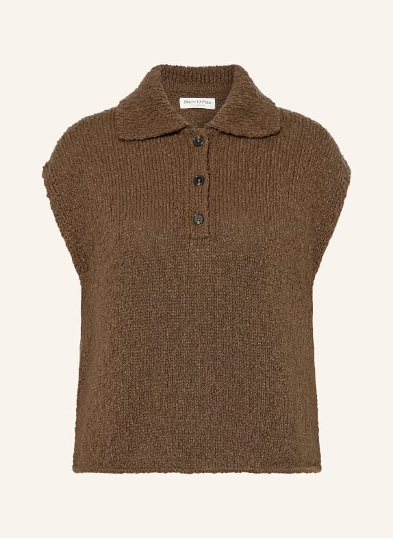 Marc O'Polo sleeveless sweater DARK BROWN