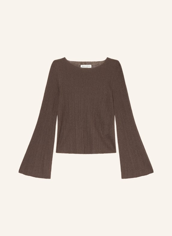 Marc O'Polo sweter CIEMNOBRĄZOWY