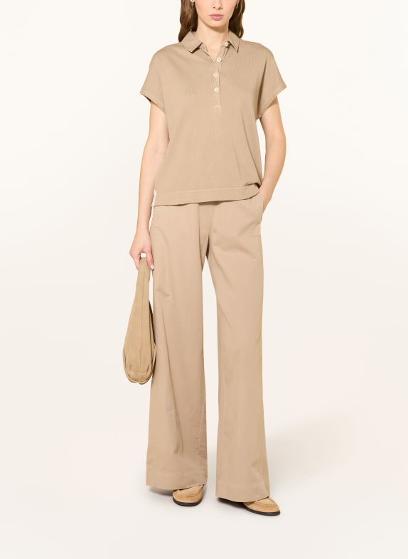 Marc O'Polo Gebreid poloshirt BEIGE