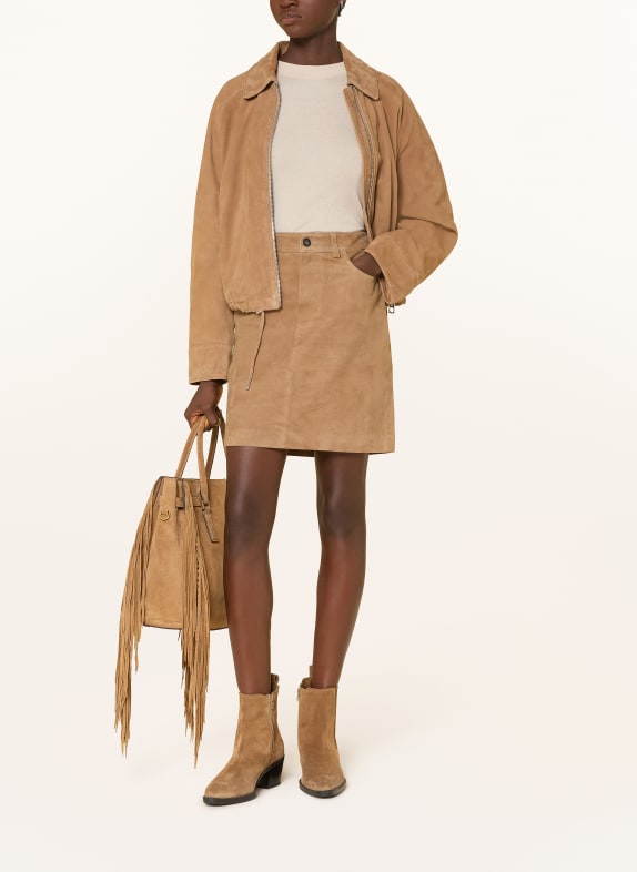Marc O'Polo leren rok CAMEL