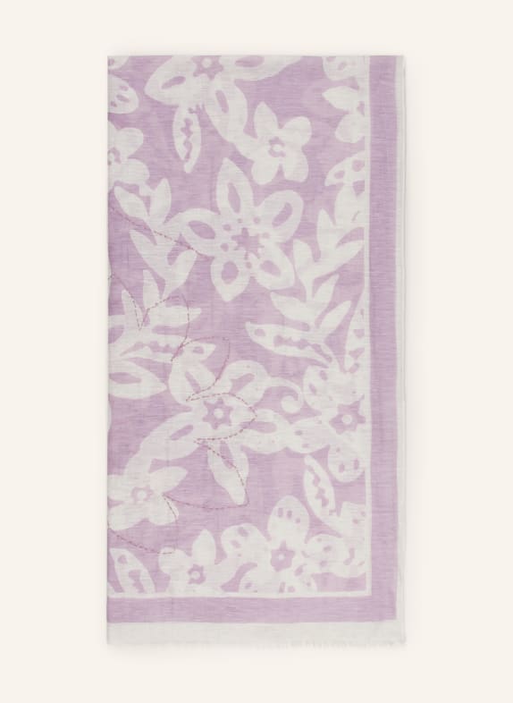 Marc O'Polo Sjaal met linnen LICHTPAARS / WIT