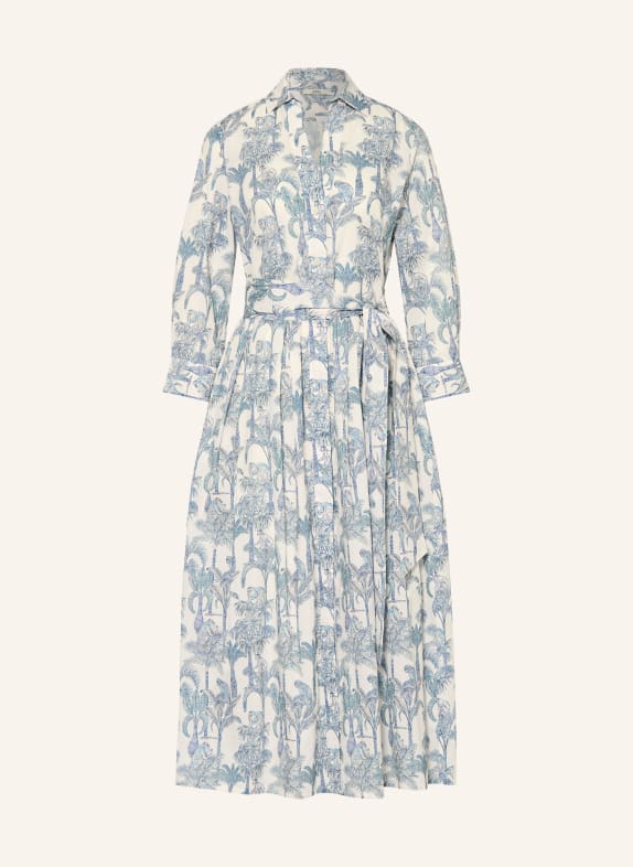 0039 ITALY Hemdblusenkleid JULENE WEISS / DUNKELBLAU