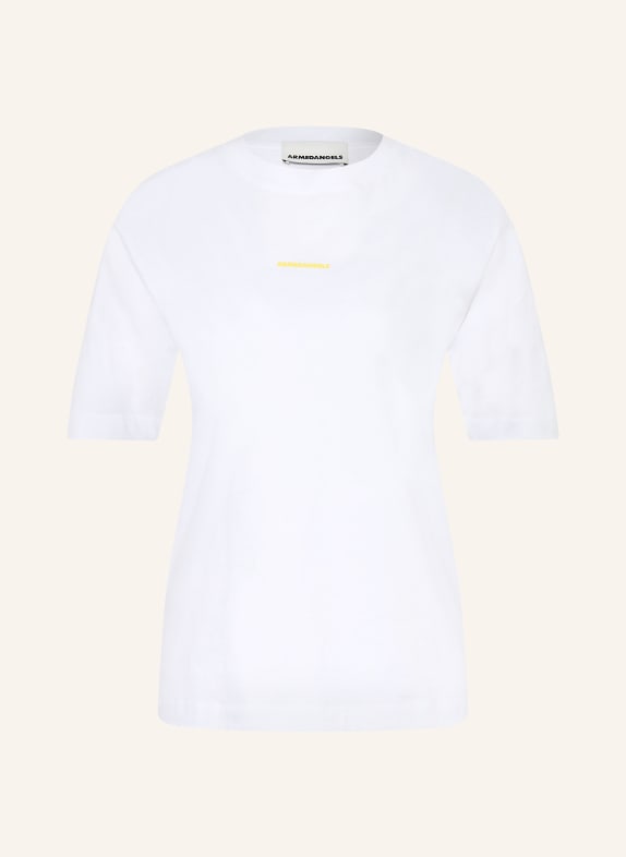 ARMEDANGELS T-shirt TARJAA WIT / GEEL / ZWART