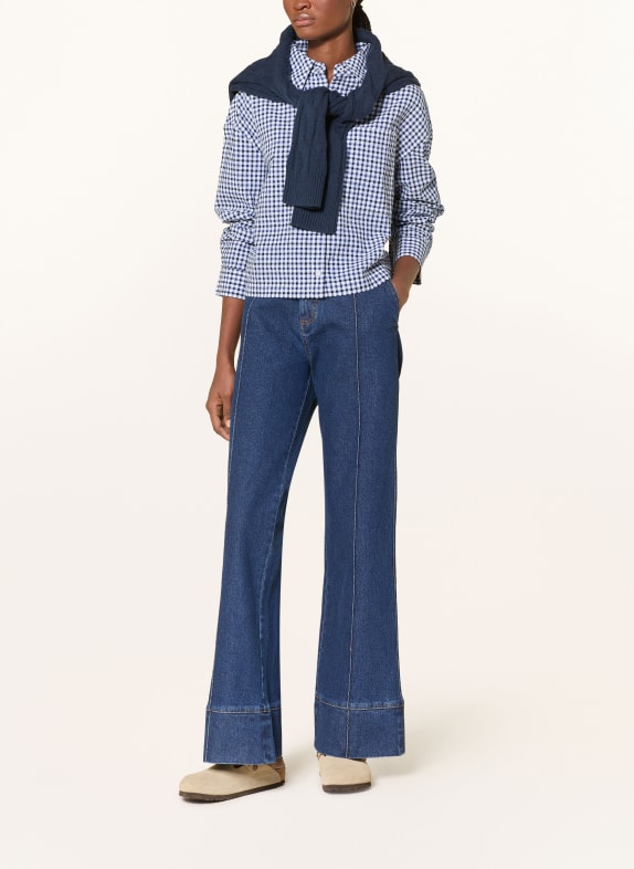 Barbour overhemdblouse DONKERBLAUW / WIT