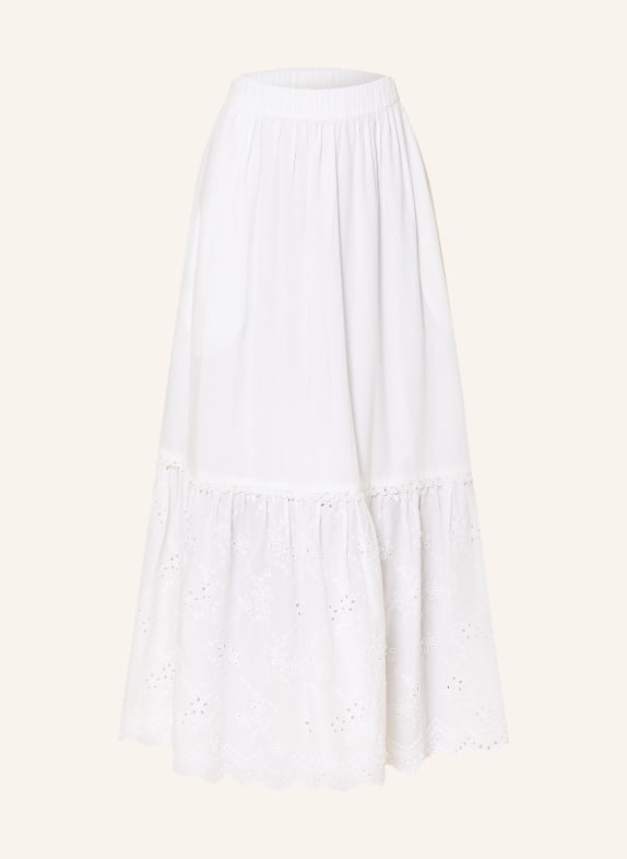 Barbour AVEBURY skirt with lace trim WHITE