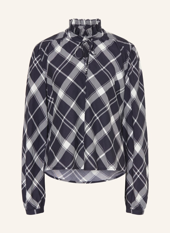 Barbour Blouse shirt with ruffles DARK BLUE / WHITE