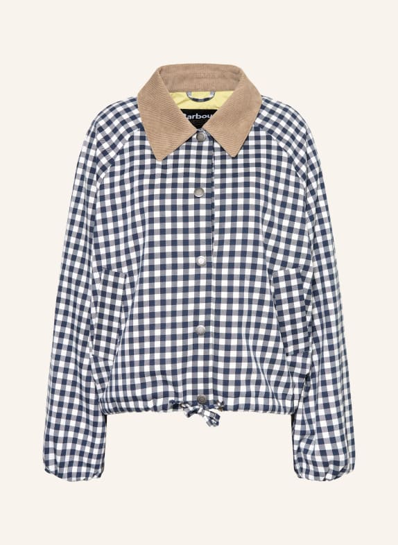 Barbour Boxy jacket DARK BLUE / LIGHT BROWN / WHITE