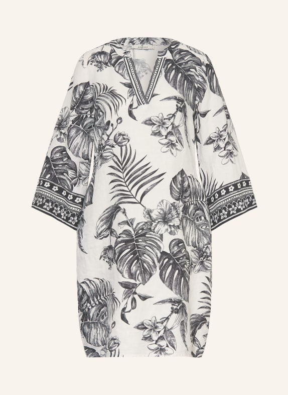 ANGOOR Leinenkleid CLEMENTINA mit 3/4-Arm ECRU / SCHWARZ