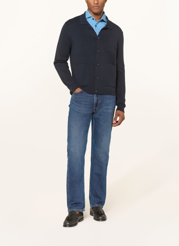 GANT Gebreid overshirt DONKERBLAUW