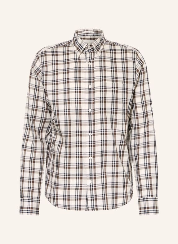 GANT Overhemd Regular Fit LICHTBRUIN / BRUIN / ZWART