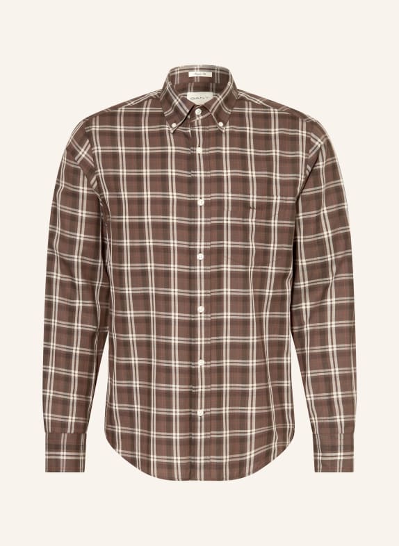 GANT Overhemd Regular Fit TAUPE / BRUIN