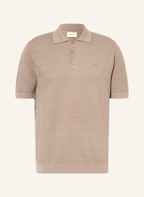 GANT Strick-Poloshirt TAUPE