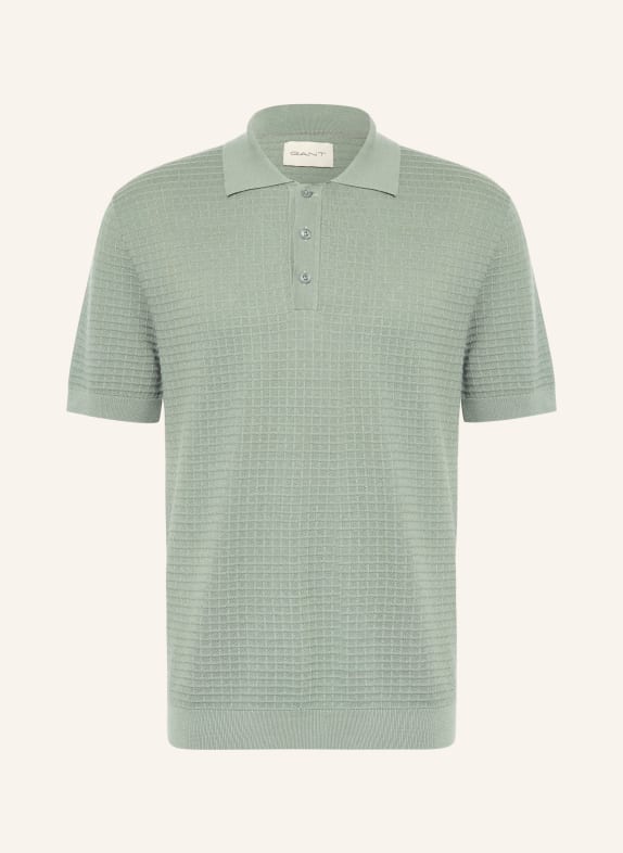 GANT Gebreid poloshirt MINT