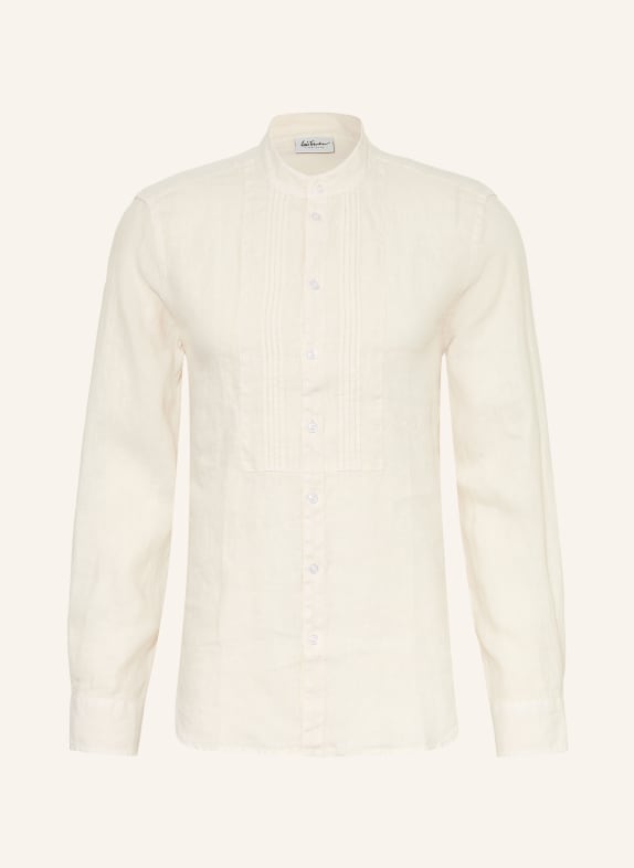 Luis Trenker LUBARNAY regular fit linen shirt with stand-up collar CREAM