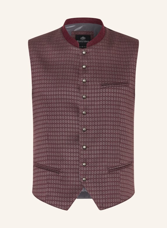 Hammerschmid Trachtenweste NORBERT Slim Fit DUNKELROT