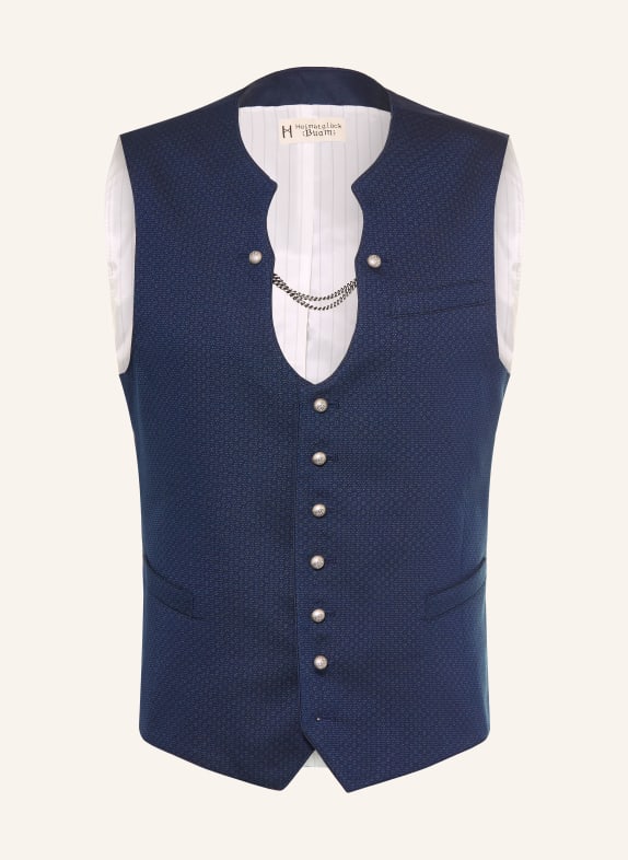 Heimatglück Tracht Trachtenweste WILLI DUNKELBLAU