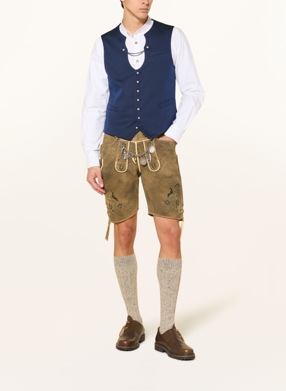 Heimatglück Tracht Traditioneel vest WILLI DONKERBLAUW