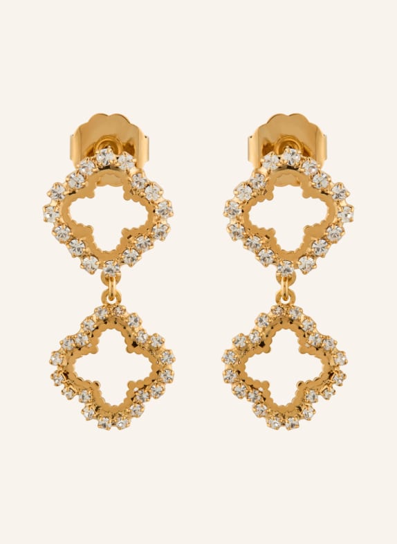 Seenberg náušnice ZLATÁ / BÍLÁ