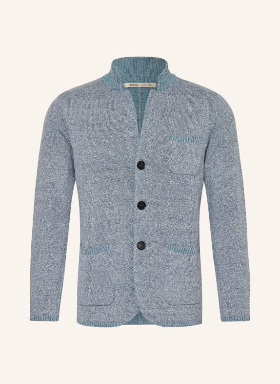 MAURIZIO  BALDASSARI Pletená vesta VANISE s lnem MODRÁ