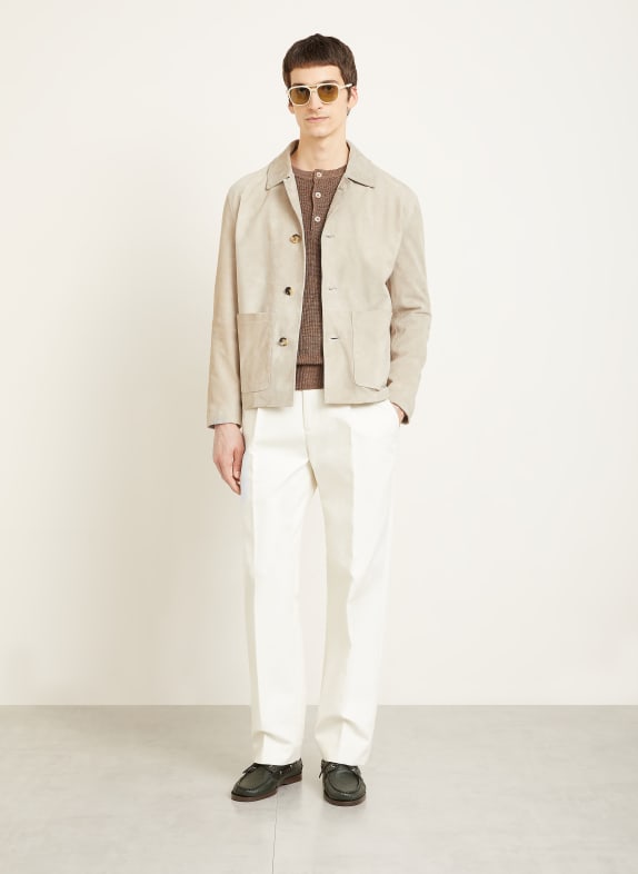 manzoni 24 Leren overjas BEIGE