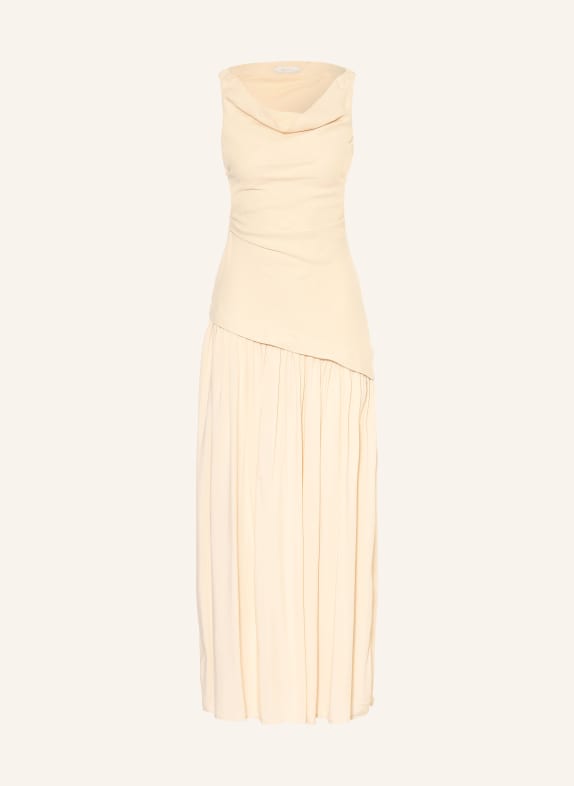 FAITHFULL THE BRAND One-Shoulder-Kleid ROMA im Materialmix mit Leinen BEIGE