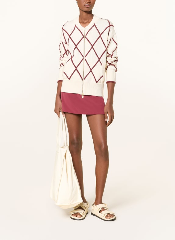 VARLEY Sweter NILE KREMOWY / CIEMNOCZERWONY