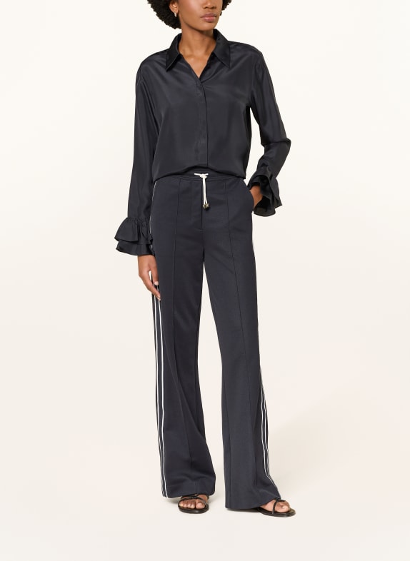 DOROTHEE SCHUMACHER Hemdbluse PLAYFUL VOLUMES aus Seide mit Rüschen DUNKELBLAU