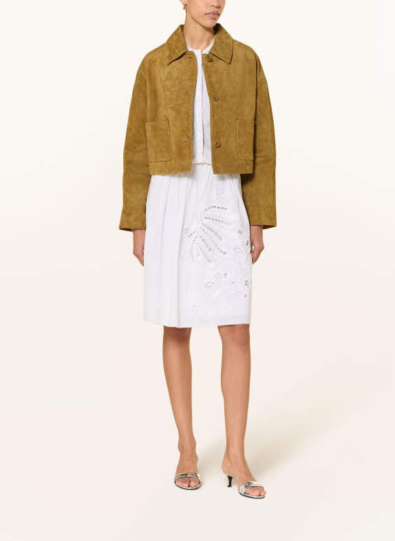 DOROTHEE SCHUMACHER Lederjacke SOFT TOUCH HELLBRAUN