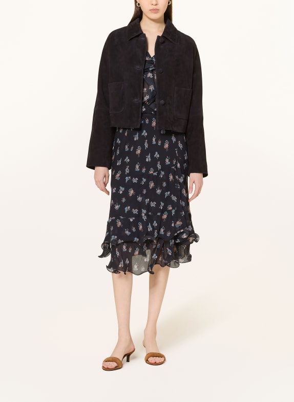 DOROTHEE SCHUMACHER Lederjacke SOFT TOUCH DUNKELBLAU