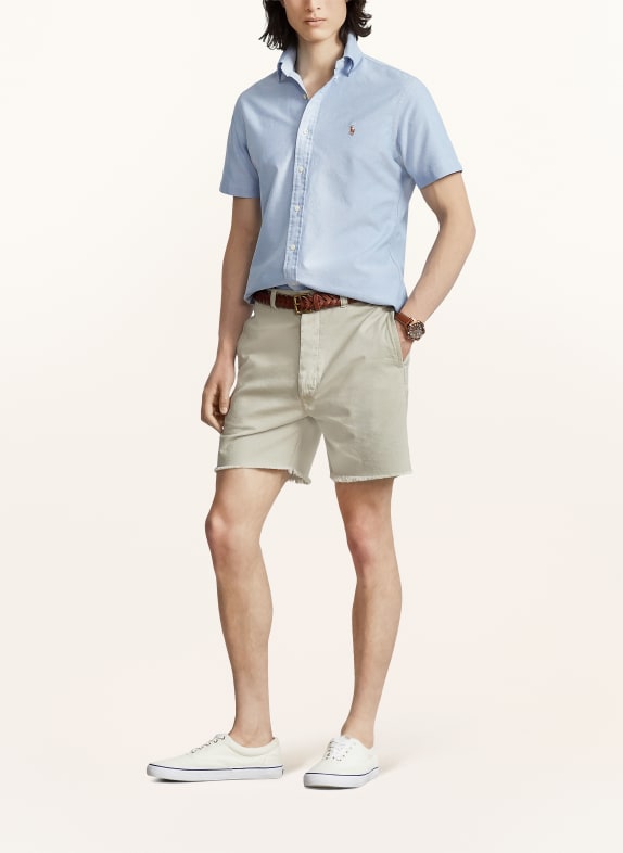 POLO RALPH LAUREN Korte mouwen overhemd Slim Fit LICHTBLAUW