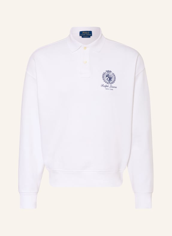 POLO RALPH LAUREN Sweat-polokošile BÍLÁ