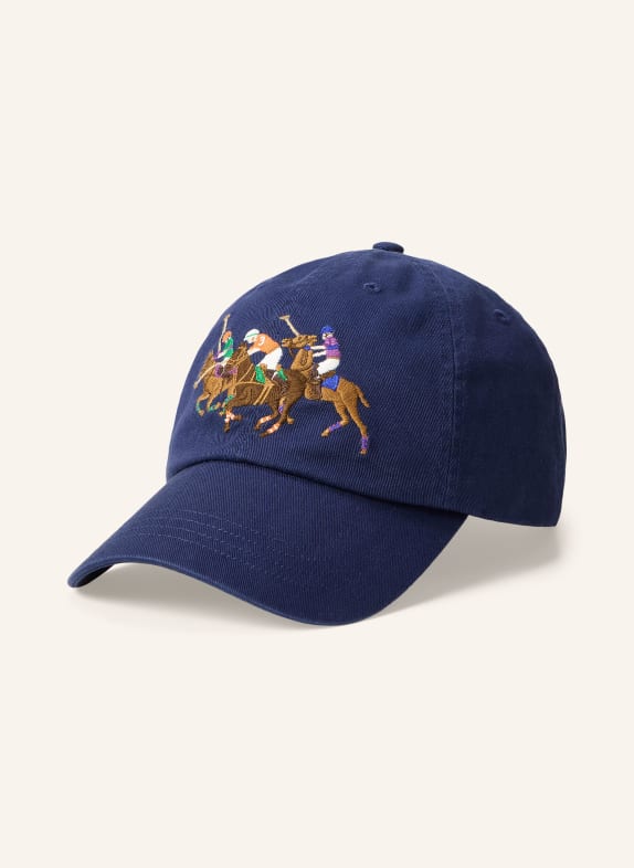 POLO RALPH LAUREN Cap DUNKELBLAU / GOLD / BRAUN