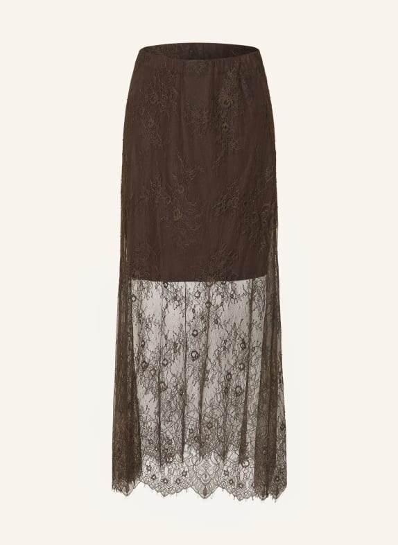 MSCH COPENHAGEN Jupe en dentelle MSCHDUSTY MARRON FONCÉ